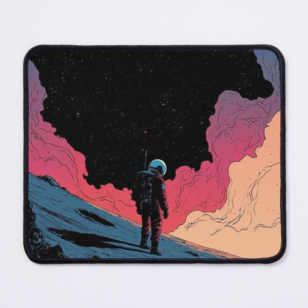 Item preview, Astronaut On Moon - Colorful Space Moon Art Poster designed and sold by WavyCurve.