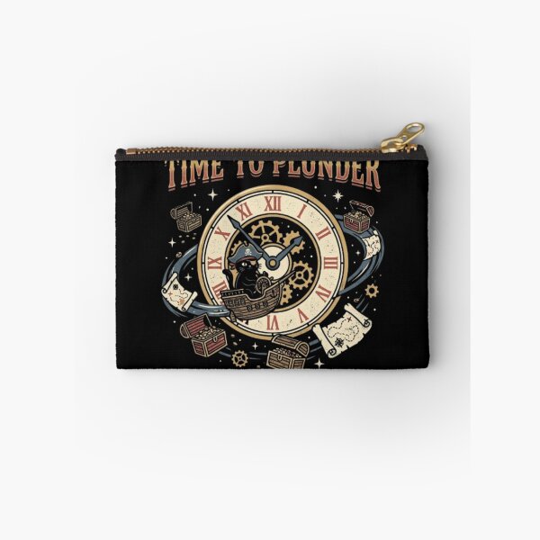 Item preview, Time to Plunder Pirate Cat Clock Vintage Illustration designed and sold by Dogandesighn.