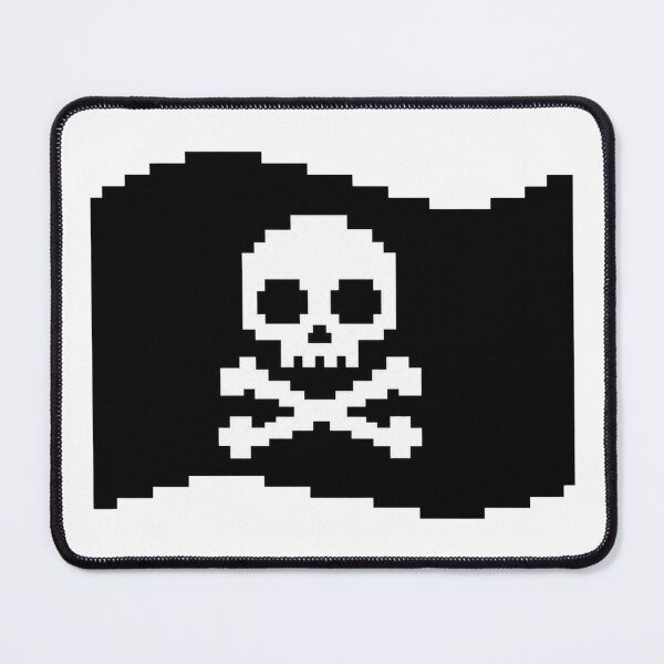 Item preview, Retro Pirate Flag Pixel Art – Vintage Tech Nostalgia designed and sold by TheDisloyalists.