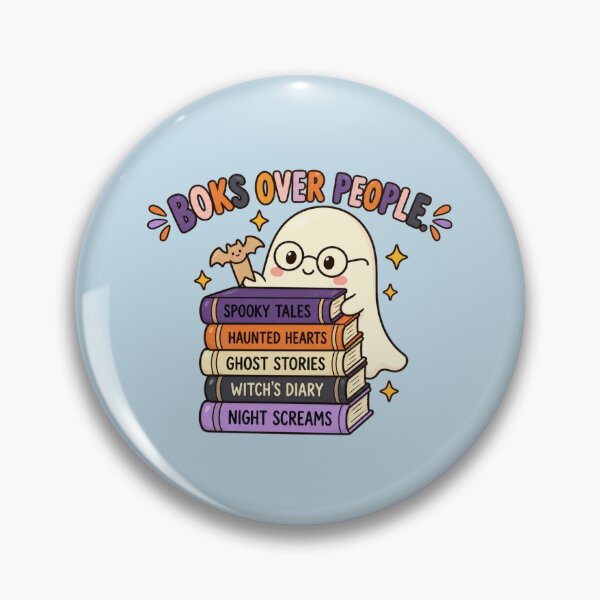 Artikelvorschau, Books Over People – Funny Ghost Book Lover, Spooky Reader Halloween entworfen und verkauft von MrDev.