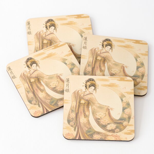 Item preview, Lotus Moon Geisha | Japanese Woman in Kimono with Lotus Flowers designed and sold by kaxymax.
