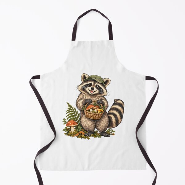 Item preview, Raccoon Mushroom Forager - Woodland Basket designed and sold by cybersilverhand.