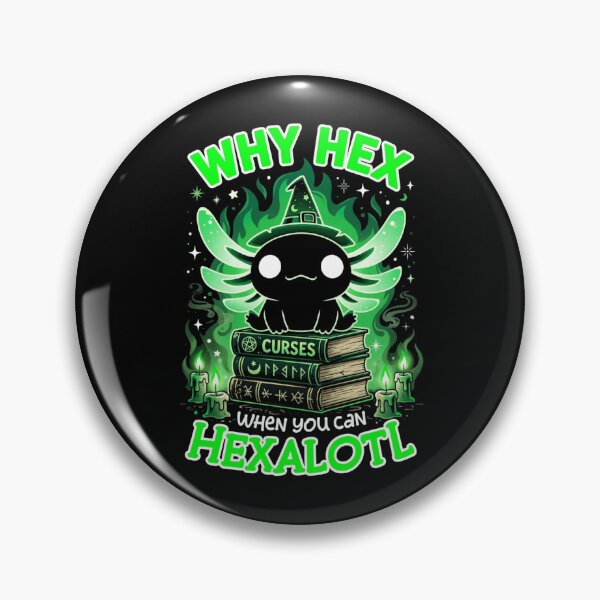 Item preview, Why Hex When You Can Hexalotl Cute Witch Axolotl Spellbook designed and sold by Neon Bones Studio.