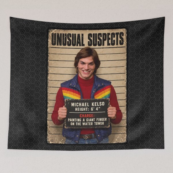 Aperçu de l'œuvre Suspects inhabituels « Michael Kelso » créée et vendue par TeeCodes.