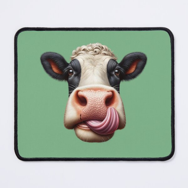 Item preview, Funny Cow Sticking Tongue Out Cute Farm Animal Face designed and sold by MyHappyArtShop.