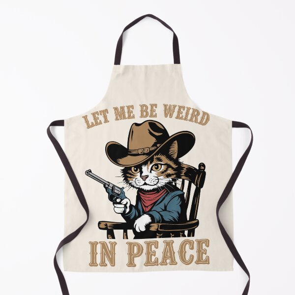Item preview, Funny Cowboy Cat - Let Me Be Weird In Peace designed and sold by legendaryskins.