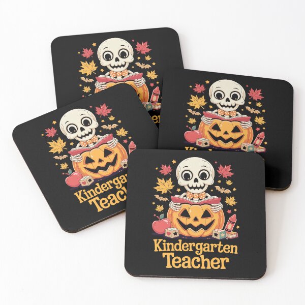 Item preview, Kindergarten Teacher Halloween – Reading Skeleton Pumpkin Art designed and sold by jkrphoto.