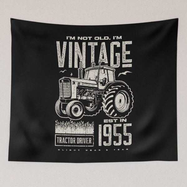 Item preview, Vintage Tractor Farmer Birthday Born In 1955 designed and sold by JRRTs.