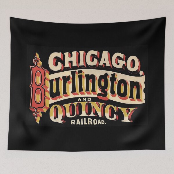 Aperçu de l'œuvre Logo classique des années 1800 de Chicago, Burlington et Quincy créée et vendue par Trains-and-Rail.