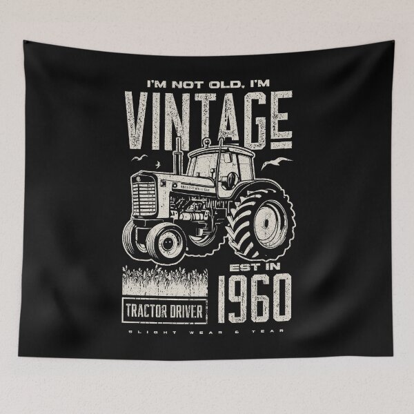 Item preview, Vintage Tractor Farmer Birthday Born In 1960 designed and sold by JRRTs.