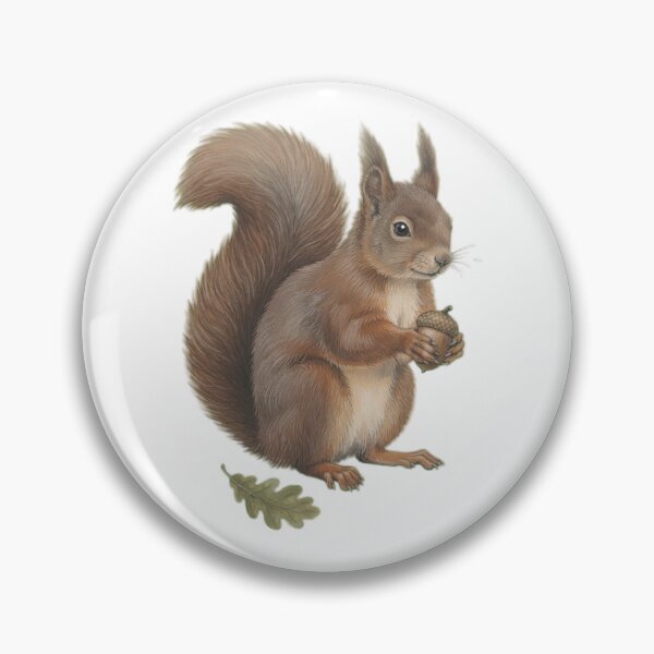 Item preview, Red Squirrel Holding Acorn Vintage Cottagecore Woodland Art designed and sold by Alt Casterwill .