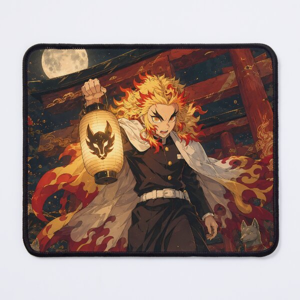 Item preview, Kyojuro Rengoku Demon Slayer Moonlit Torii Lantern designed and sold by mildaclairmo.