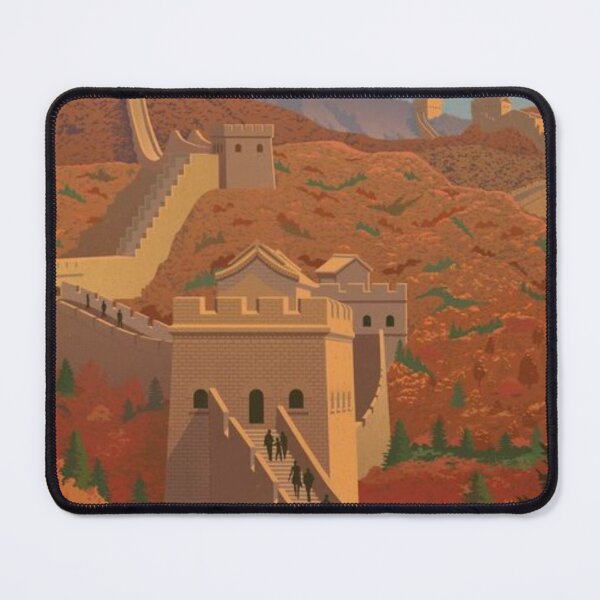 Item preview, Great Wall Of China Poster Original Custom Travel Tourism Vintage Poster Wall Art Design Tee Shirt designed and sold by Cool Robot Bro..