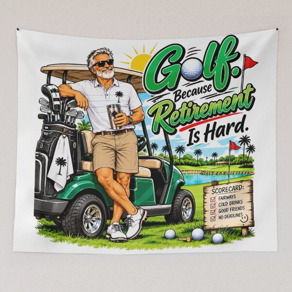 Item preview, Golf Because Retirement Is Hard – Funny Retired Golfer designed and sold by Searching ideas.