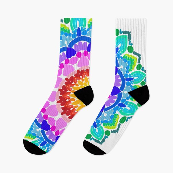 Item preview, Lineless Rainbow Floral Mandala - Bright Watercolor Style Pattern designed and sold by FioreDiCiliegio.