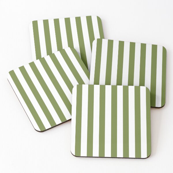 Item preview, Cabana stripes in olive green and white designed and sold by RishabhArts1.