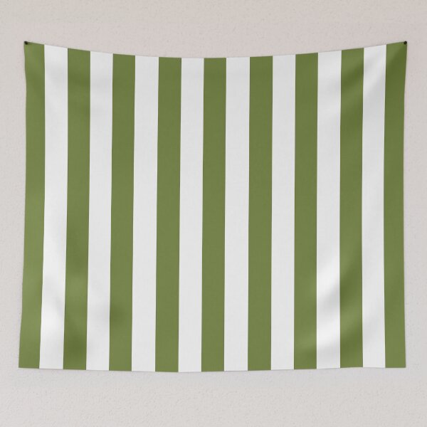 Item preview, Cabana stripes in olive green and white designed and sold by RishabhArts1.