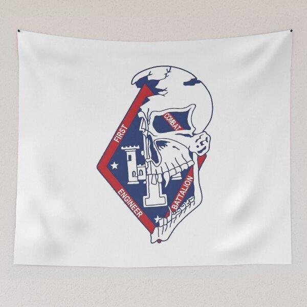 Item preview, USMC 1st Combat Engineer Battalion Insignia Patch designed and sold by CharlieDesings.