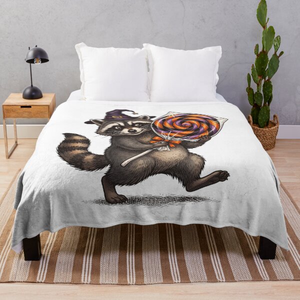 Item preview, Mischievous Witch Raccoon Halloween Sticker designed and sold by Dhenin Studio.