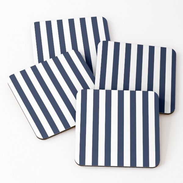 Item preview, Cabana stripes in navy blue and white designed and sold by RishabhArts1.