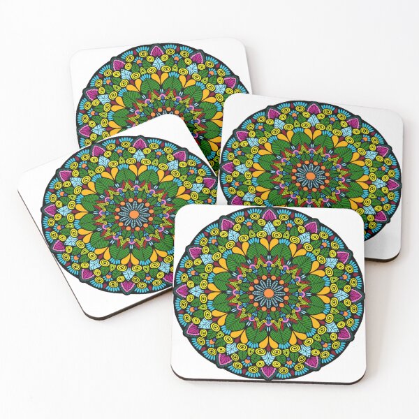 Item preview, Botanical Leaves Mandala - Vibrant Tropical Nature Pattern designed and sold by FioreDiCiliegio.
