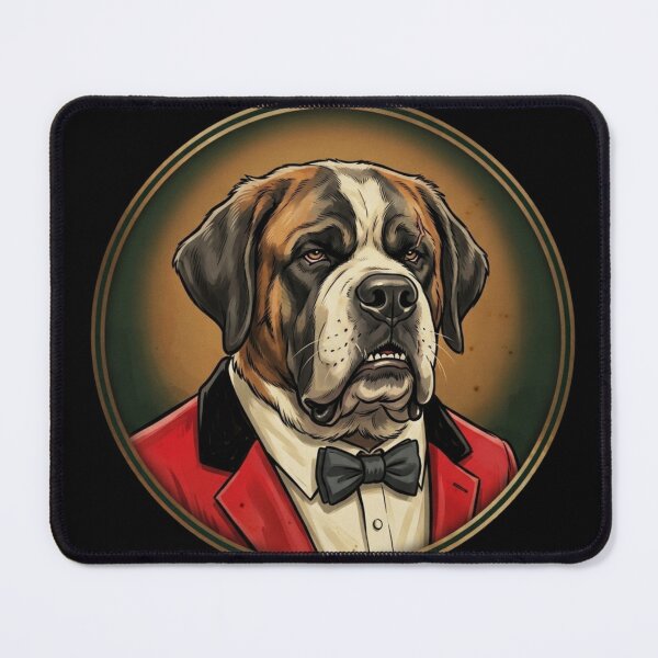 Item preview, Saint Bernard as a 1920s speakeasy gangster designed and sold by 123ks.