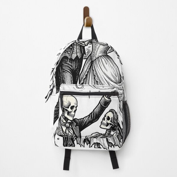 Item preview, Vintage Dancing Skeleton Couple Fine Art Sticker designed and sold by Dhenin Studio.