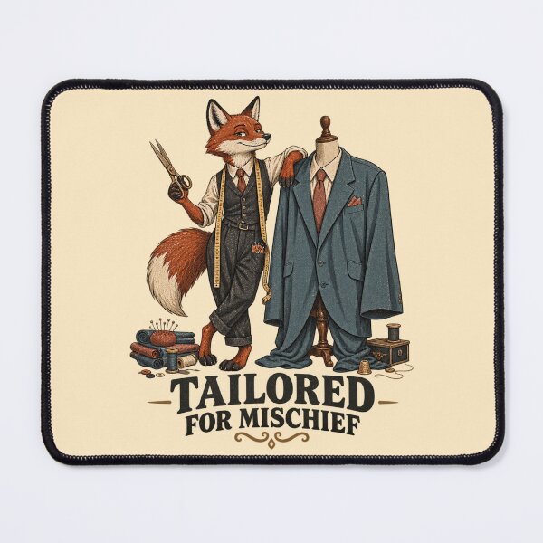 Item preview, Tailored for Mischief Fox Tailor Vintage Gentleman Art designed and sold by Dogandesighn.
