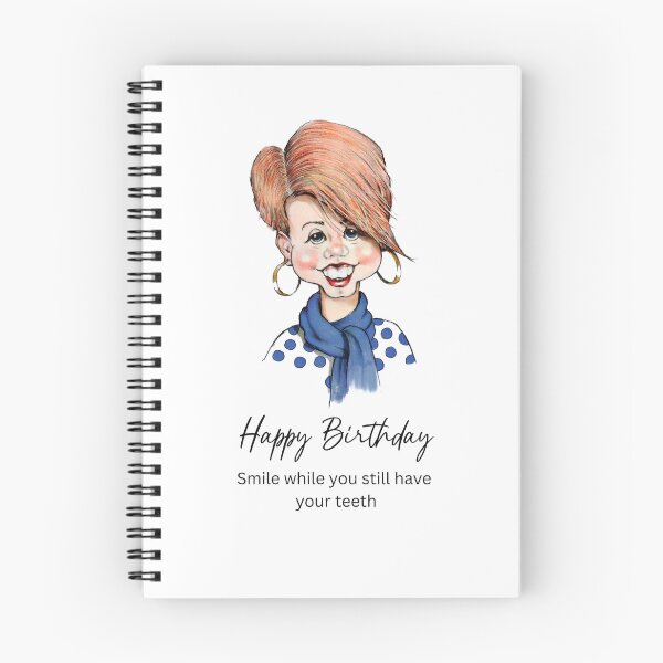 Item preview, Birthday Humour Smile While You Still Have Your TEETH, Woman Smiling designed and sold by JoyfulWhimsy.