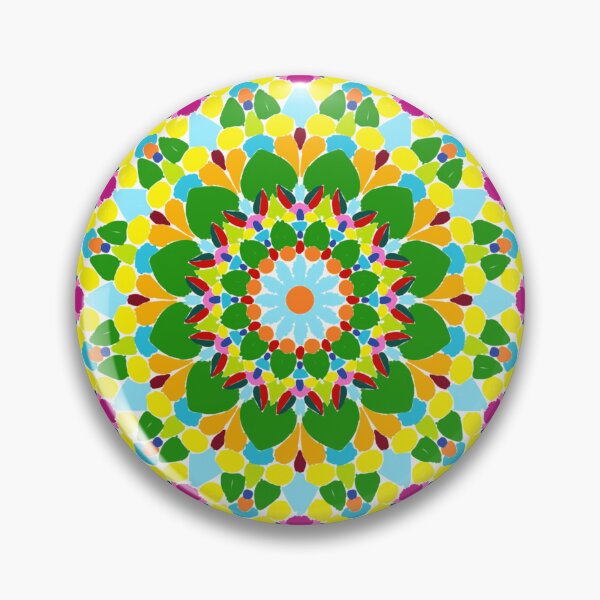 Item preview, Lineless Botanical Mandala - Bright Summer Nature Flower Pattern designed and sold by FioreDiCiliegio.