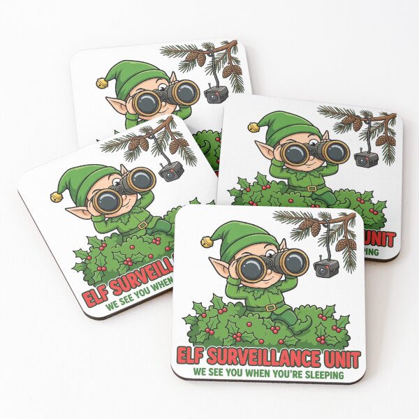 Item preview, Elf Surveillance Unit Funny Christmas Elf Security T-Shirt designed and sold by ApparelOutpost.