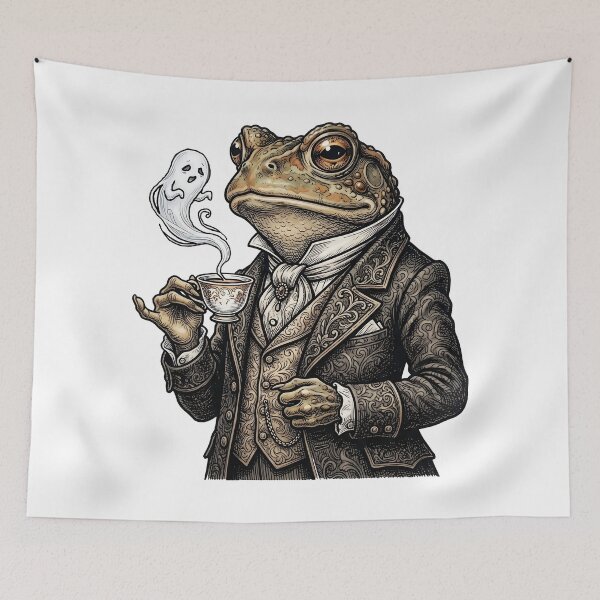 Item preview, Victorian Tea Party Toad Halloween Sticker designed and sold by Dhenin Studio.
