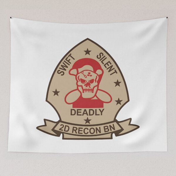 Item preview, Official Insignia of the USMC 2d Reconnaissance Battalion "Swift, Silent, Deadly" designed and sold by CharlieDesings.