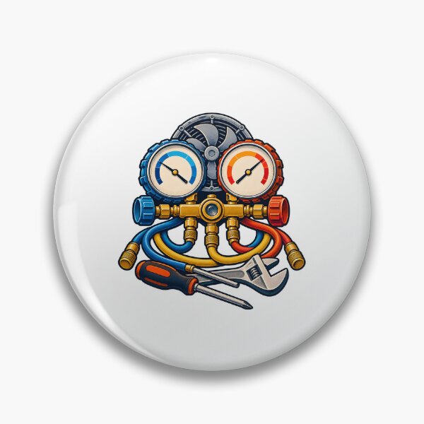 Item preview, HVAC Service Gauge Technician Emblem designed and sold by Philippa Shop.
