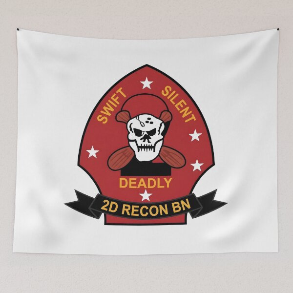 Item preview, Official Insignia of the USMC 2d Reconnaissance Battalion "Swift, Silent, Deadly" designed and sold by CharlieDesings.