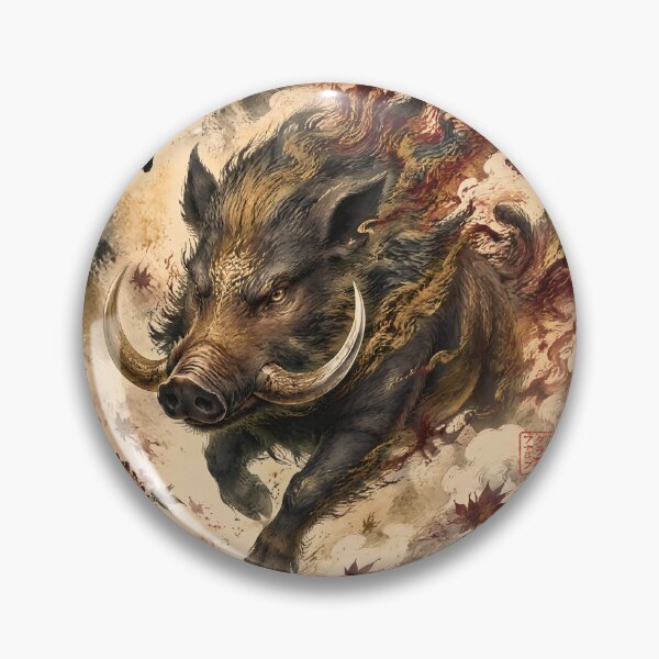 Item preview, Sacred Wild Boar | Japanese Shinto Boar Spirit & Mythology Art designed and sold by kaxymax.