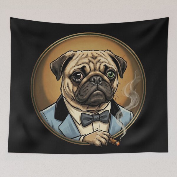 Item preview, Pug as a 1920s speakeasy gangster designed and sold by 123ks.