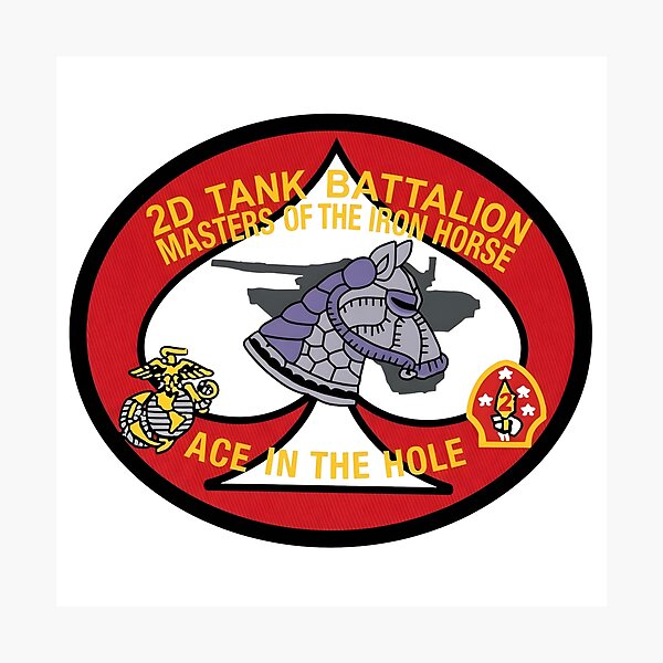 Item preview, Official Insignia of the USMC 2d Tank Battalion "Masters of the Iron Horse"    designed and sold by CharlieDesings.