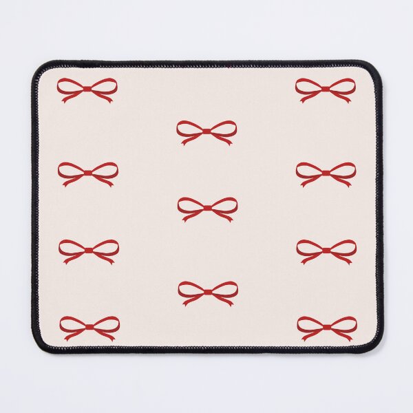 Item preview, Hand-drawn red bows cute coquette aesthetic Christmas pattern designed and sold by katemaxi.