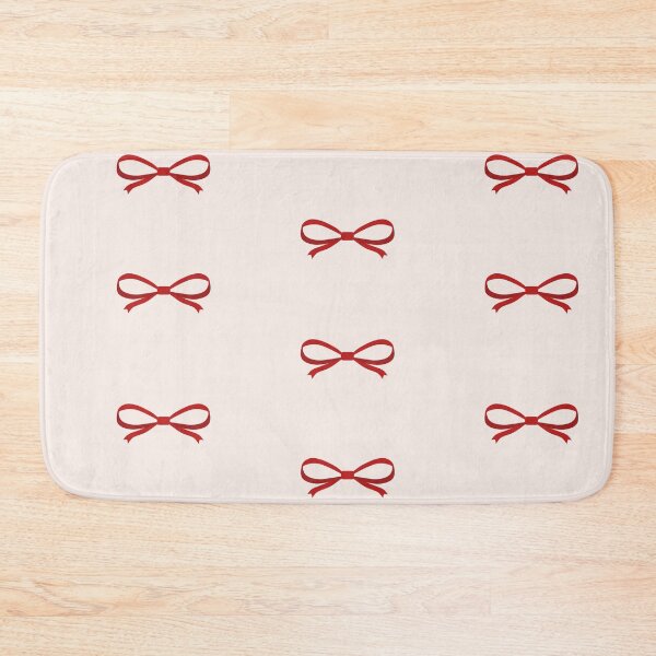 Item preview, Hand-drawn red bows cute coquette aesthetic Christmas pattern designed and sold by katemaxi.