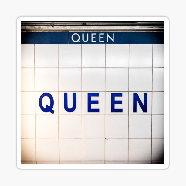 Queen Toronto Subway Station Sign Sticker