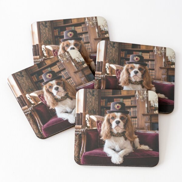 Item preview, Cavalier King Charles Spaniel Dapper Dog Art designed and sold by ArtlightStudio.