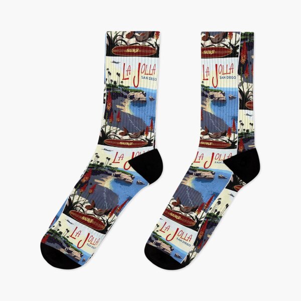 Item preview, La Jolla San Diego Poster Original Custom Travel Tourism Vintage Poster Wall Art Design Tee Shirt designed and sold by Cool Robot Bro..