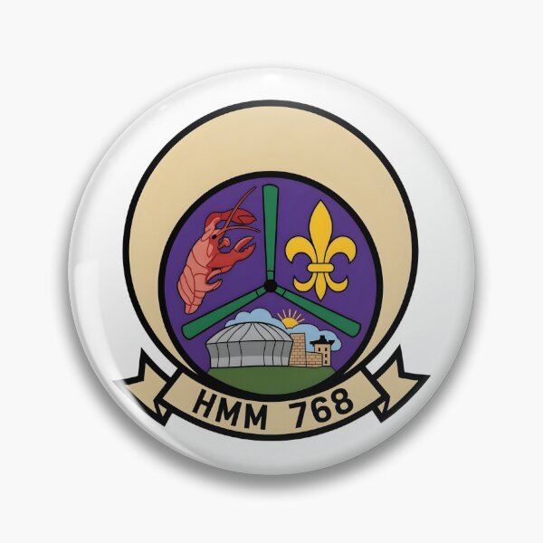 Artikelvorschau, Offizielles Abzeichen des USMC Marine Medium Helicopter Squadron 768 (HMM-768) entworfen und verkauft von CharlieDesings.