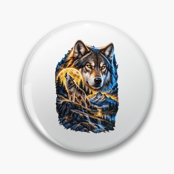 Item preview, Majestic Wolf and Full Moon designed and sold by AchraffPrint.