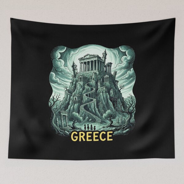 Item preview, Fantasy Greece: Ancient Temple Ruins designed and sold by EdwinkOne.