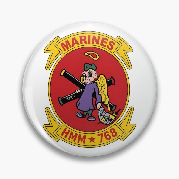 Artikelvorschau, Offizielles historisches Abzeichen des USMC Marine Medium Helicopter Squadron 768 (HMM-768) entworfen und verkauft von CharlieDesings.