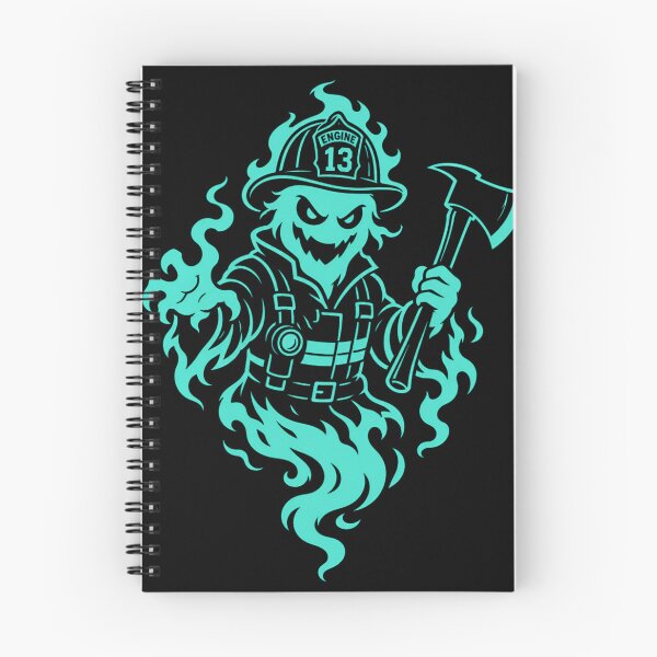 Item preview, Ghost Firefighter – Spooky Fireman Spirit Cartoon Art designed and sold by Jandedan.