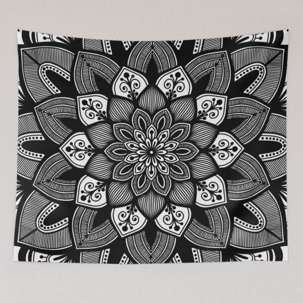 Item preview, Arabic Henna Mandala - High Contrast Geometric Arch Pattern designed and sold by FioreDiCiliegio.