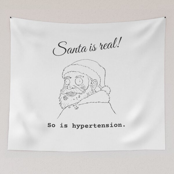 Item preview, Santa is real! So is hypertension. designed and sold by wordworking.